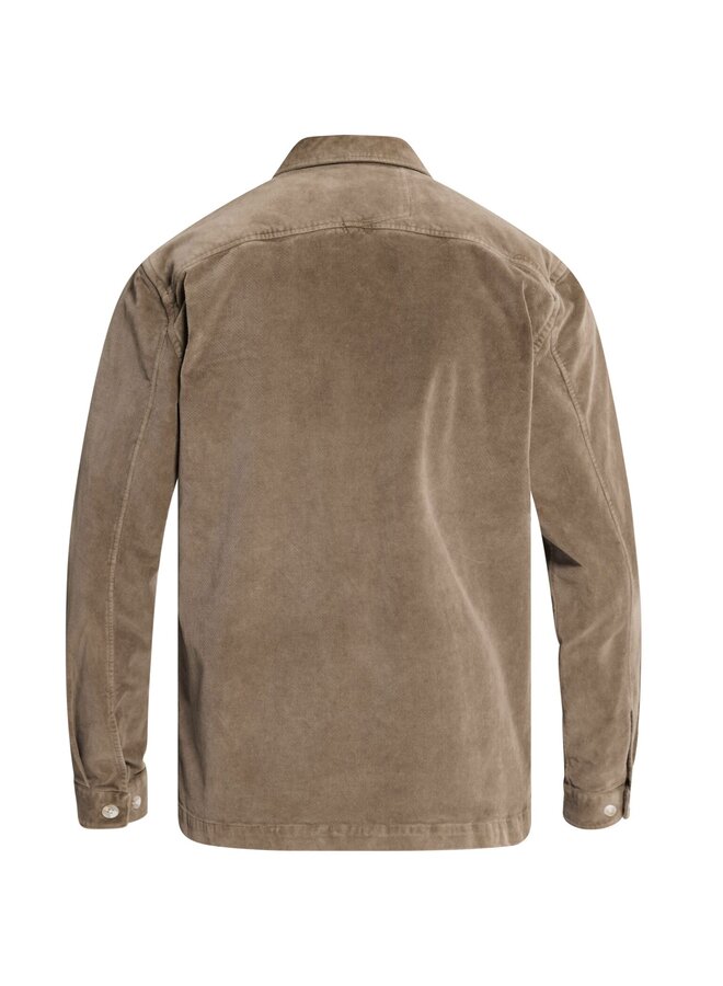 CSI2609230 8026 Cast Iron Long sleeve shirt Velvet garment dye Walnut