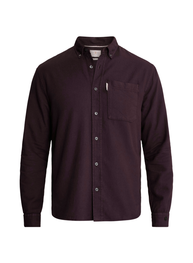CSI2609226 4163 Cast Iron Long sleeve shirt Mid layer faded effect Nightshade