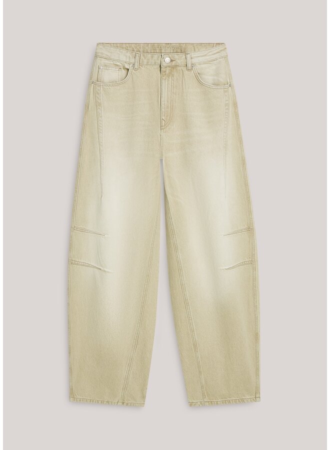 4s3073-5229 198 Summum Barrel fit jeans Retro cotton denim Greige