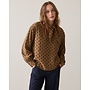 2s3609-12545 756 Summum Top bow tie Dot flock print Sepia brown
