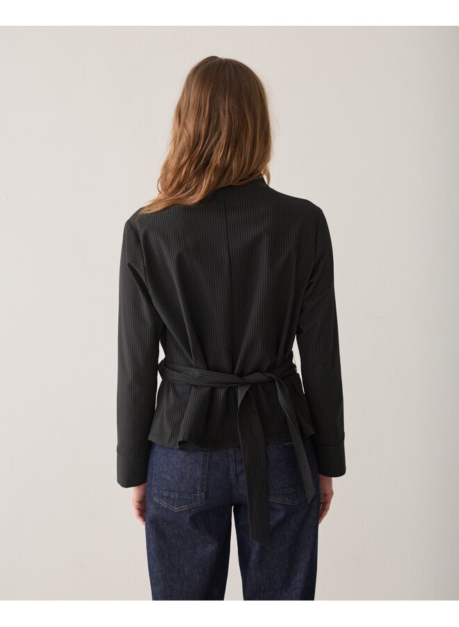 2s3598-12543 990 Summum Top Pinstripe Black