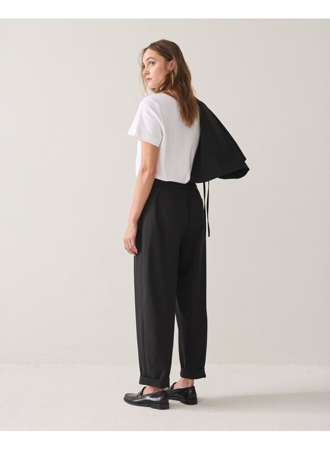 4s3068-12543 990 Summum Trousers Pinstripe Black