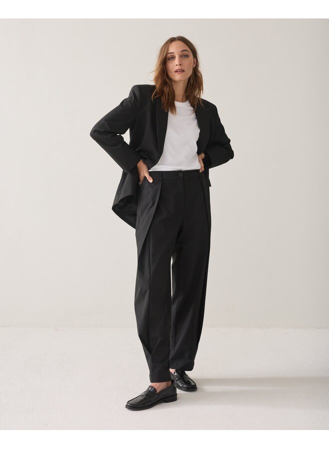 4s3068-12543 990 Summum Trousers Pinstripe Black