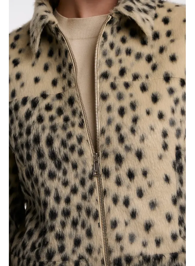 Touka.7502613 Rino en Pelle Jacket with zip closure  Cheetah