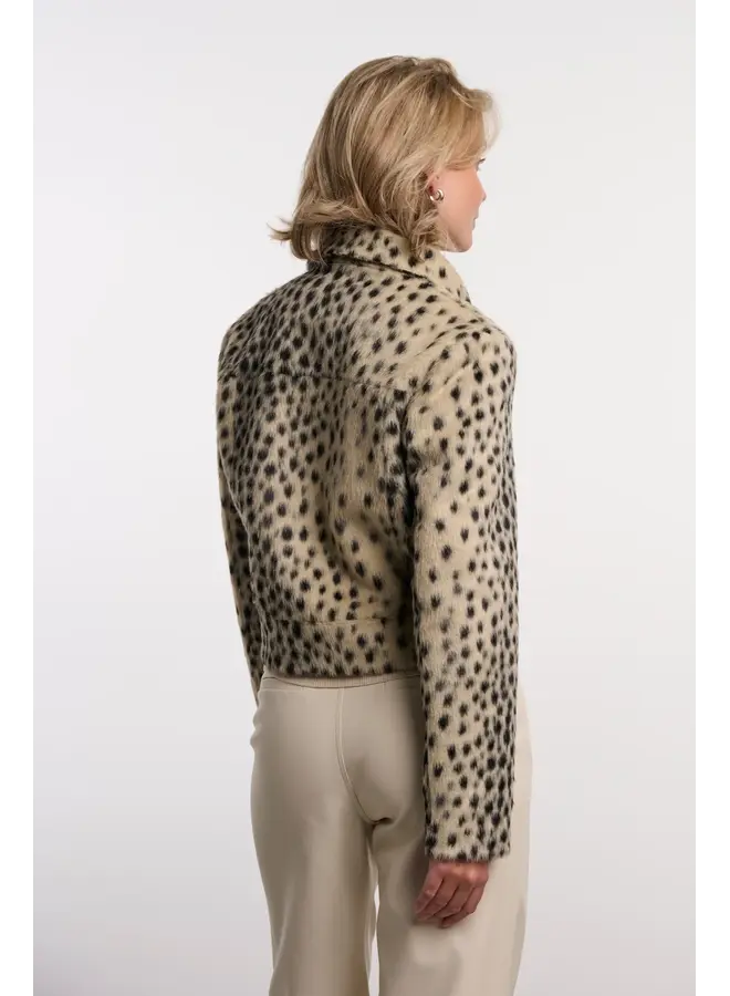 Touka.7502613 Rino en Pelle Jacket with zip closure  Cheetah