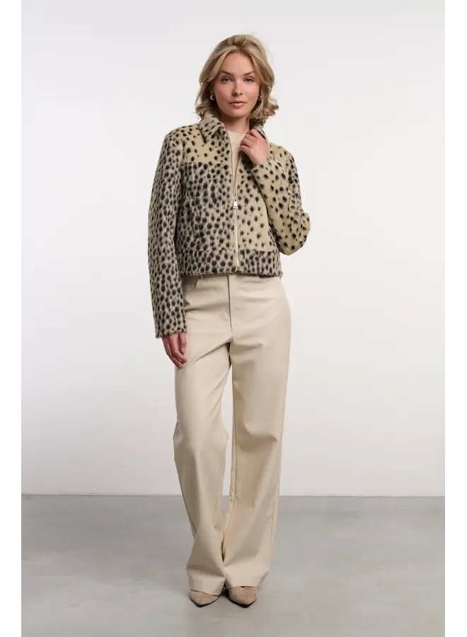Touka.7502613 Rino en Pelle Jacket with zip closure  Cheetah
