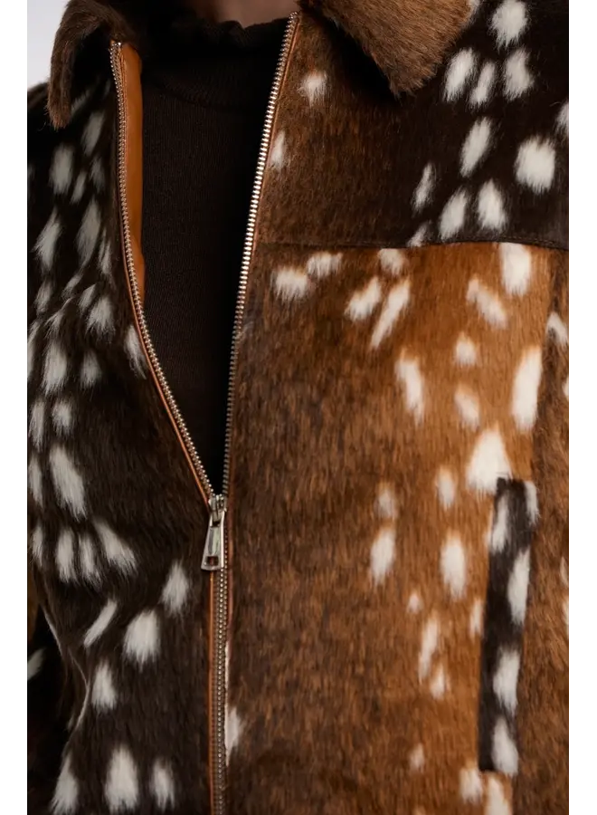 Touka.7502613 Rino en Pelle Jacket with zip closure  Deer