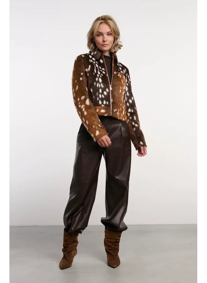 Touka.7502613 Rino en Pelle Jacket with zip closure  Deer