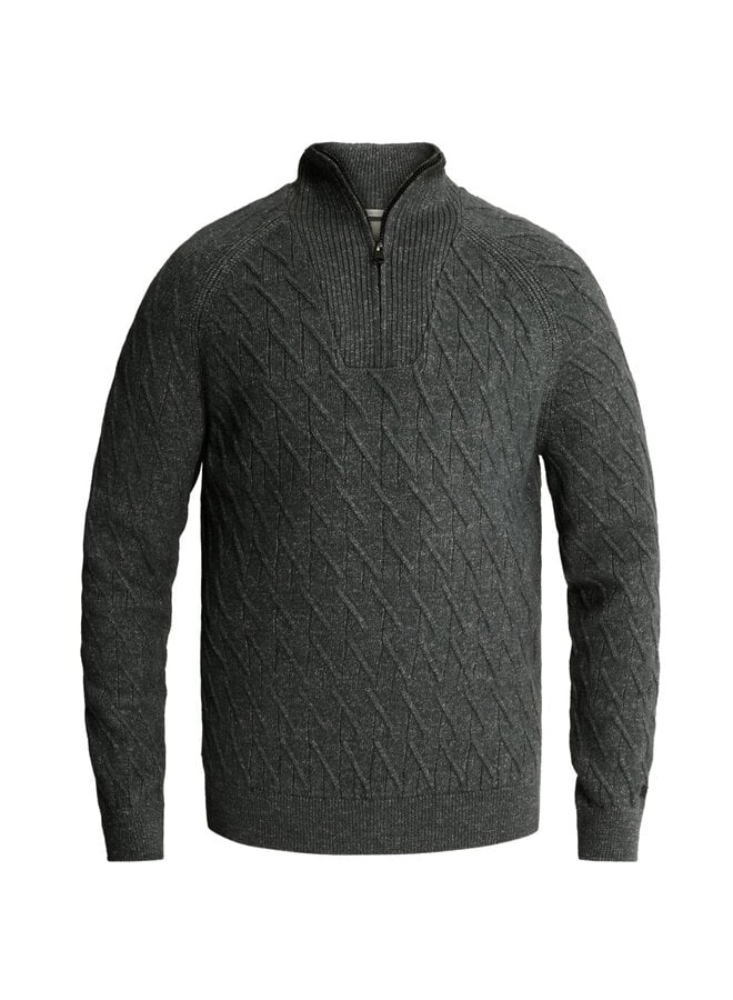 CKW2610348 9076 Cast Iron Half zip collar regular fit cotton heather Dark Slate
