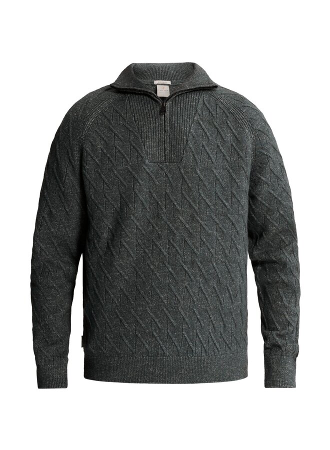 CKW2610348 9024 Cast Iron Half zip collar regular fit cotton heather Lunar Rock