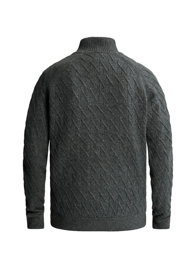 CKW2610348 9024 Cast Iron Half zip collar regular fit cotton heather Lunar Rock