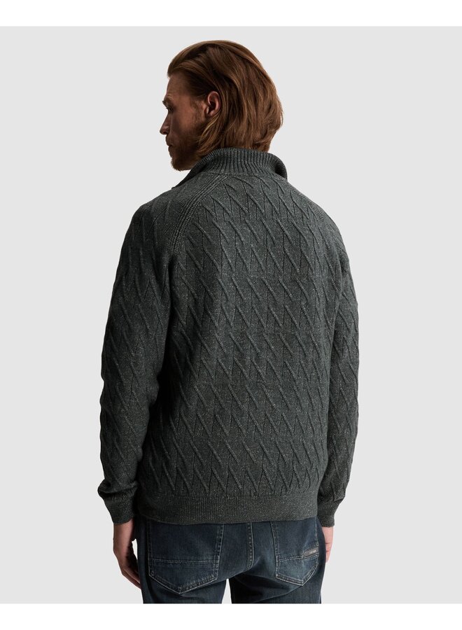 CKW2610348 9024 Cast Iron Half zip collar regular fit cotton heather Lunar Rock