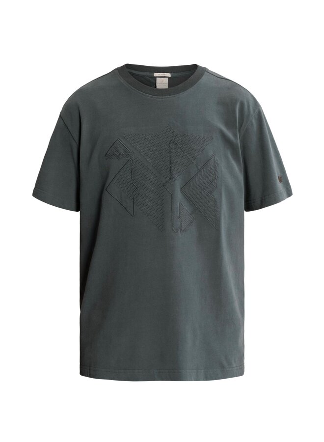 CTSS2610575 9076 Cast Iron Short sleeve r-neck relaxed fit peached jersey Dark Slate