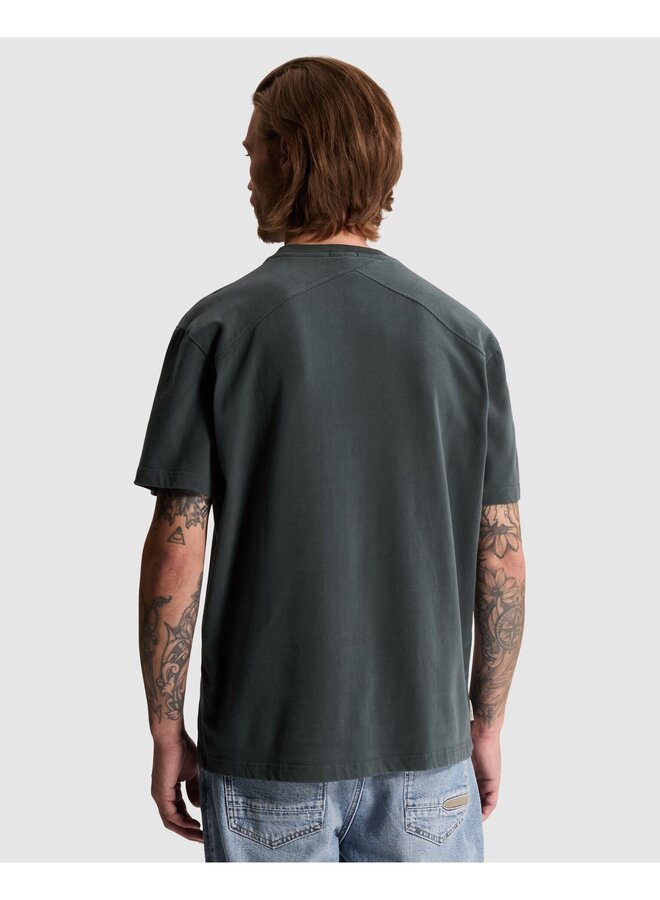 CTSS2610575 9076 Cast Iron Short sleeve r-neck relaxed fit peached jersey Dark Slate