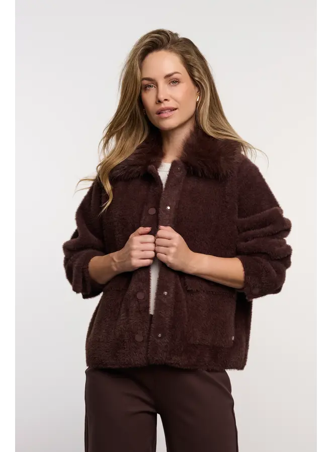 Nia.5002613 Rino & Pelle Jacket with detachable collar Coffee roast