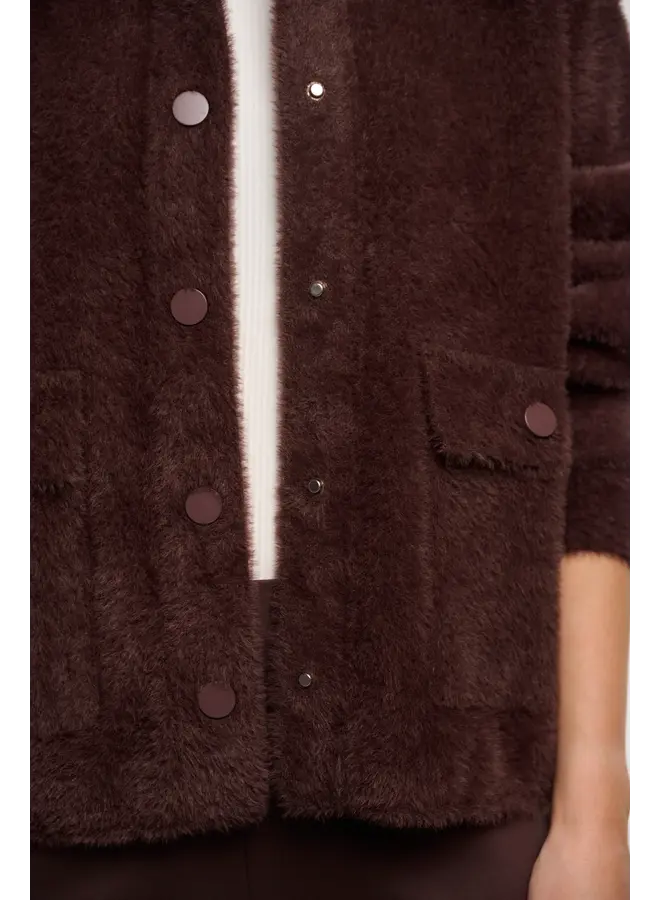Nia.5002613 Rino en Pelle Jacket with detachable collar  Coffee roast