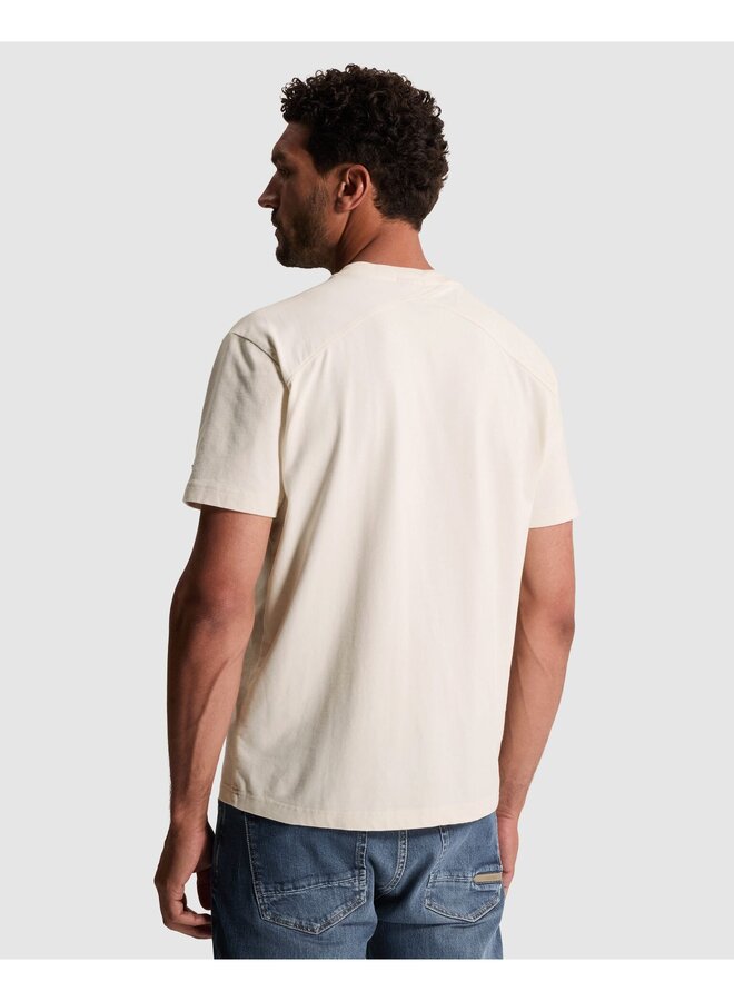 CTSS2610575 7555 Cast Iron Short sleeve r-neck relaxed fit peached jersey White Down