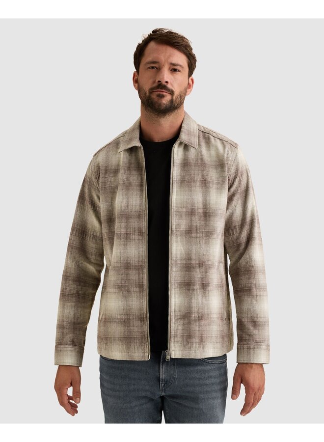 VSI2610260 9104 Vanguard Long sleeve shirt Brushed structure check Mourning Dove