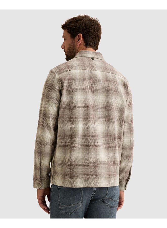VSI2610260 9104 Vanguard Long sleeve shirt Brushed structure check Mourning Dove