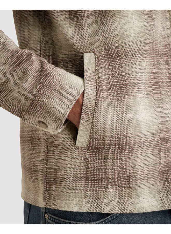 VSI2610260 9104 Vanguard Long sleeve shirt Brushed structure check Mourning Dove