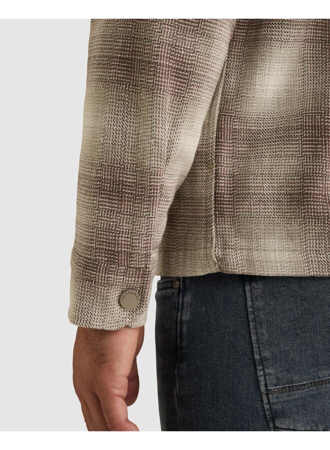 VSI2610260 9104 Vanguard Long sleeve shirt Brushed structure check Mourning Dove