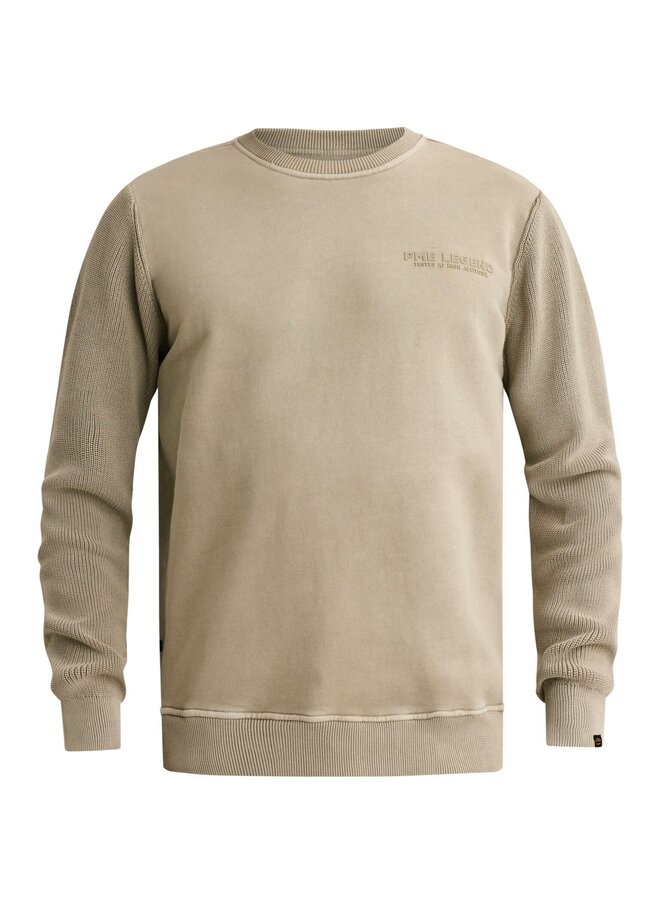 PSW2610323 6412 PME Legend Crewneck sweat knit combination Abbey Stone
