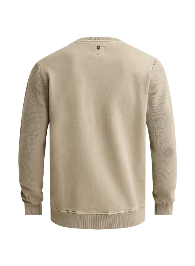 PSW2610323 6412 PME Legend Crewneck sweat knit combination Abbey Stone