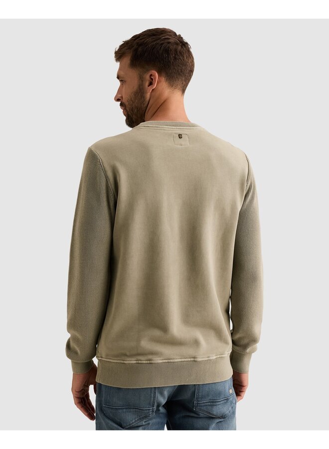 PSW2610323 6412 PME Legend Crewneck sweat knit combination Abbey Stone