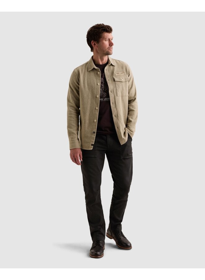 PSI2610214 6412 PME Legend Long sleeve shirt brushed flanel Abbey Stone