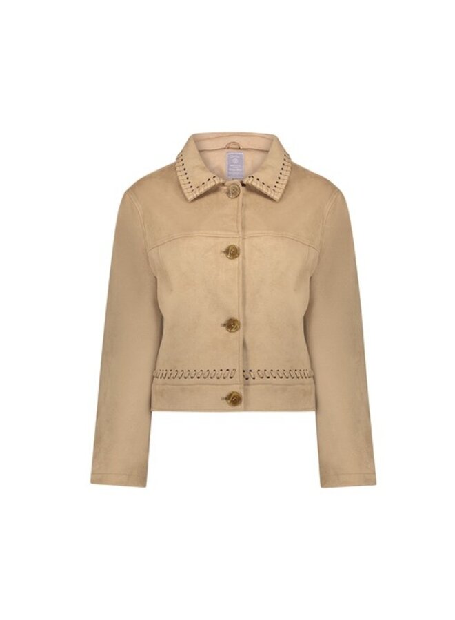 65850-19 720 Geisha Jacket suedine sand