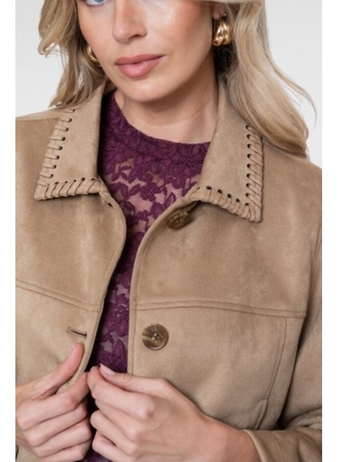 65850-19 720 Geisha Jacket suedine sand