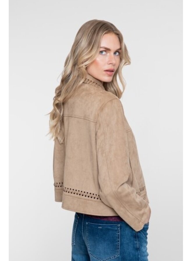 65850-19 720 Geisha Jacket suedine sand