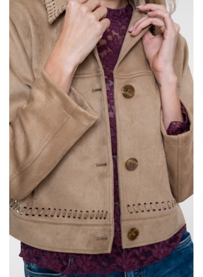 65850-19 720 Geisha Jacket suedine sand