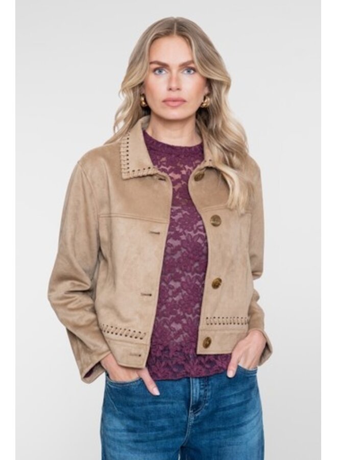 65850-19 720 Geisha Jacket suedine sand