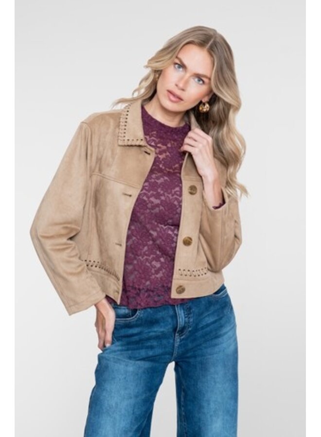 65850-19 720 Geisha Jacket suedine sand