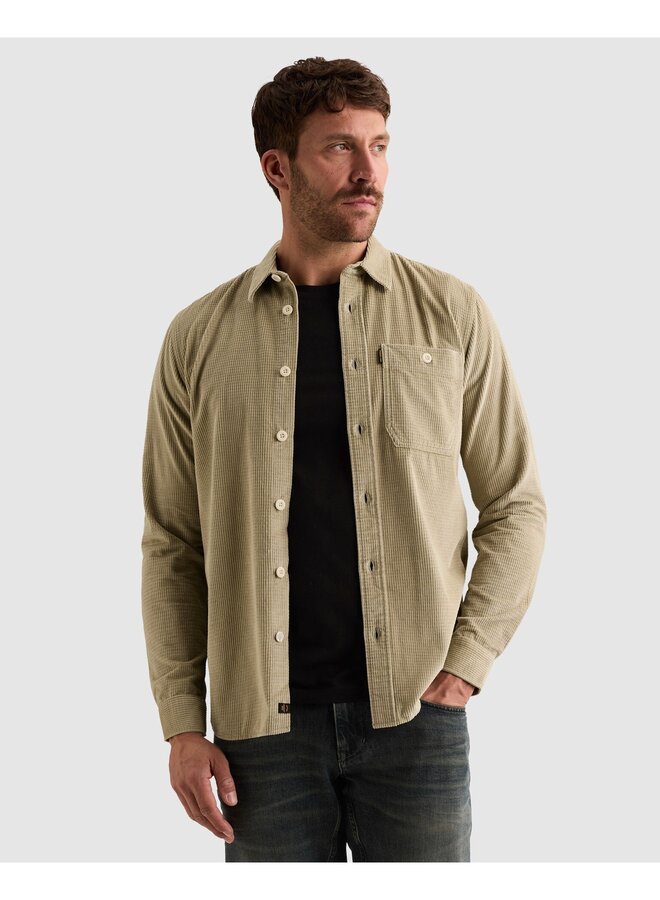 PSI2610208 6412 PME Legend Long sleeve shirt Dobby Corduroy Abbey Stone