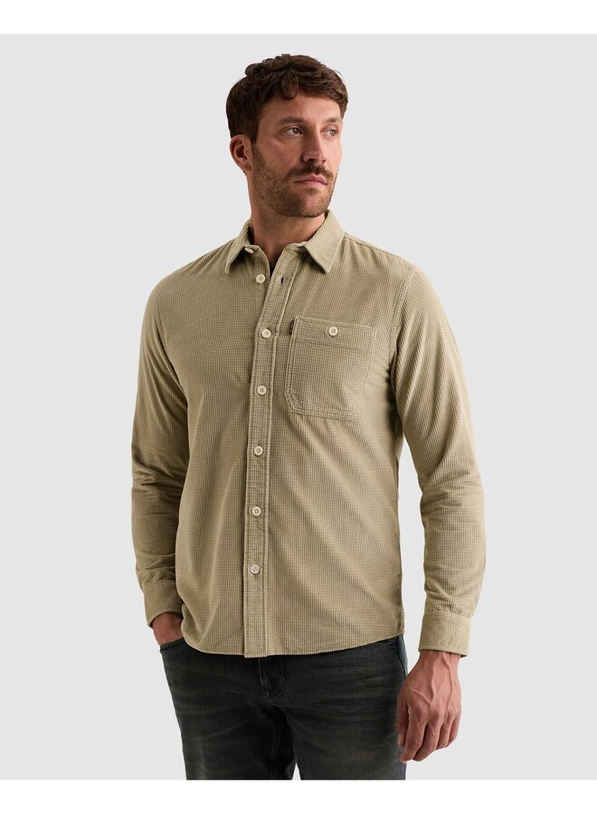 PSI2610208 6412 PME Legend Long sleeve shirt Dobby Corduroy Abbey Stone