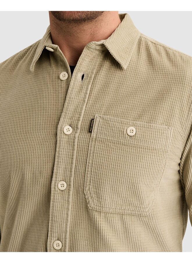 PSI2610208 6412 PME Legend Long sleeve shirt Dobby Corduroy Abbey Stone