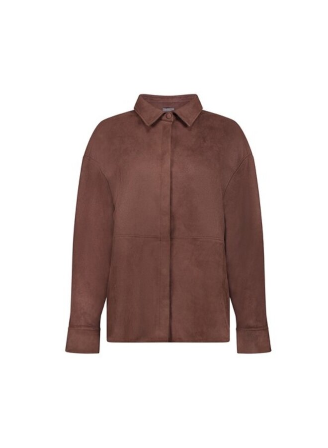63840-19 785 Geisha Blouse suedine dark brown