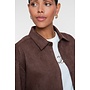 63840-19 785 Geisha Blouse suedine dark brown