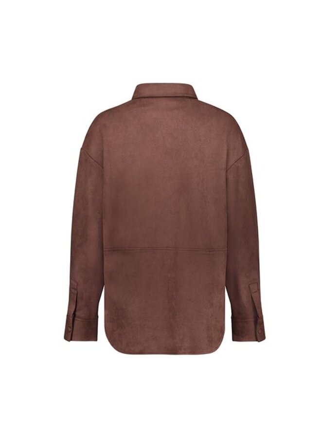 63840-19 785 Geisha Blouse suedine dark brown