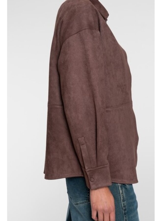63840-19 785 Geisha Blouse suedine dark brown