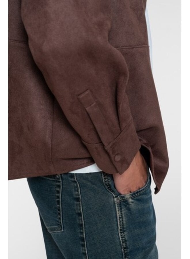 63840-19 785 Geisha Blouse suedine dark brown