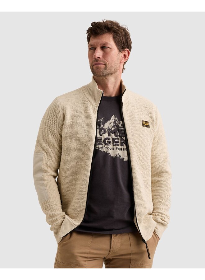PKC2610322 7013 PME Legend Zip jacket texture yarn Bone White
