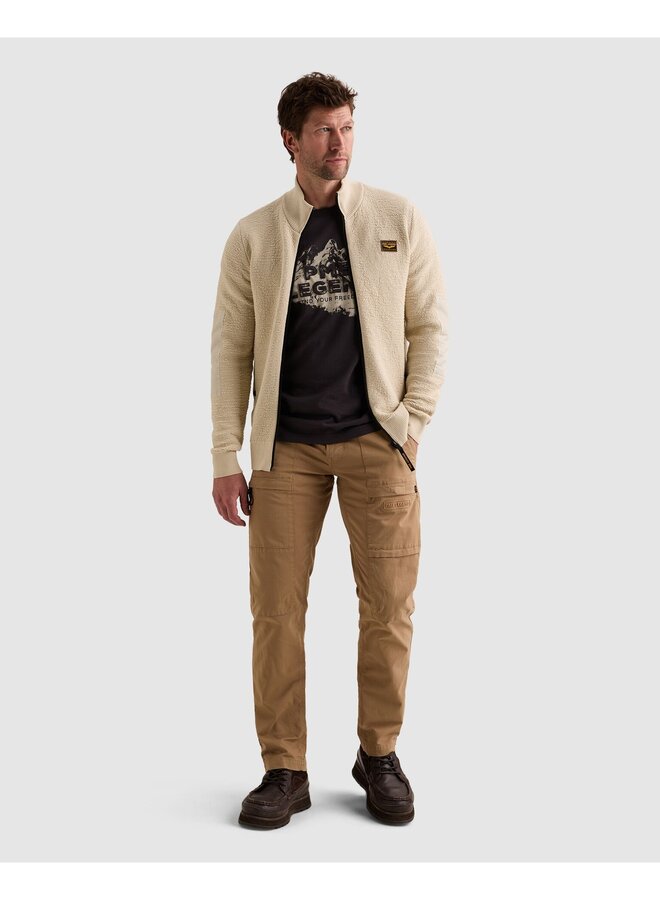PKC2610322 7013 PME Legend Zip jacket texture yarn Bone White
