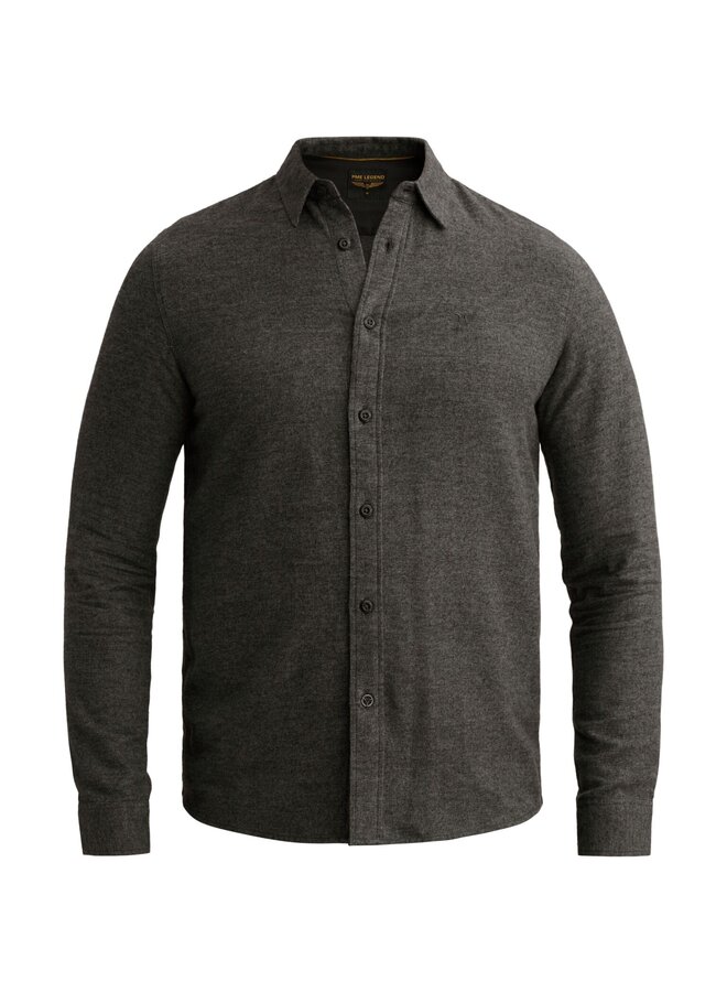 PSI2610203 9067 PME Legend Long sleeve shirt Yarn dye Jet Black