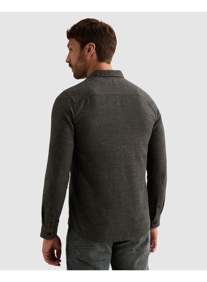 PSI2610203 9067 PME Legend Long sleeve shirt Yarn dye Jet Black