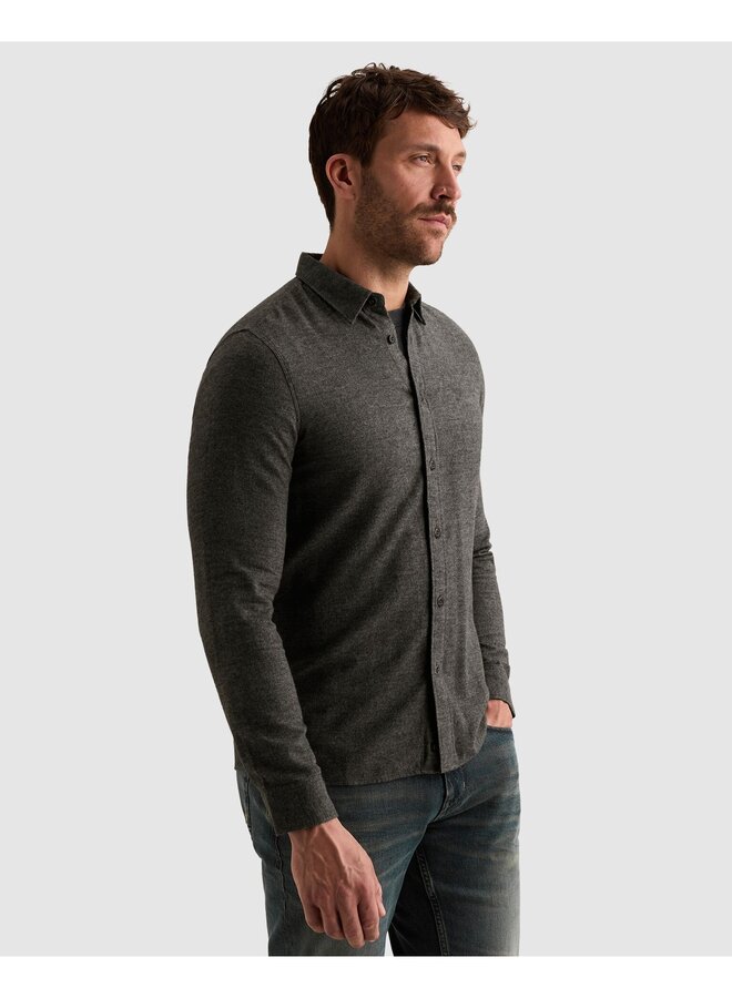 PSI2610203 9067 PME Legend Long sleeve shirt Yarn dye Jet Black