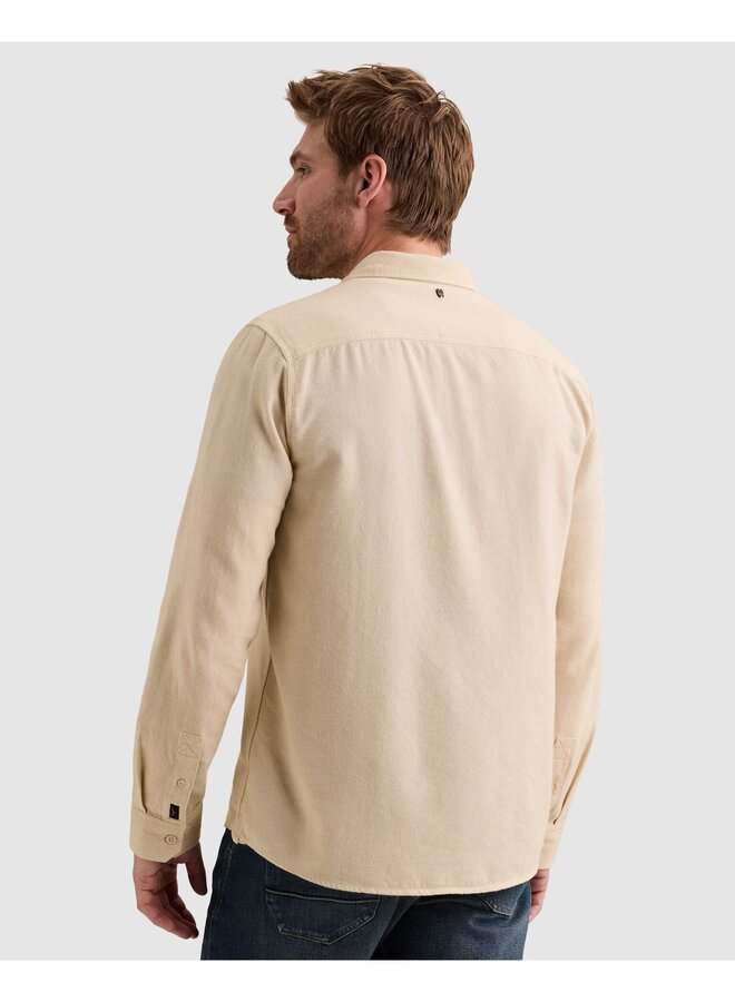 PSI2610203 7013 PME Legend Long sleeve shirt Yarn dye Bone White