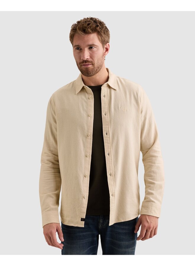 PSI2610203 7013 PME Legend Long sleeve shirt Yarn dye Bone White